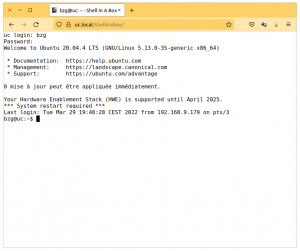 Terminal shell (ssh) via un navigateur web (http)
